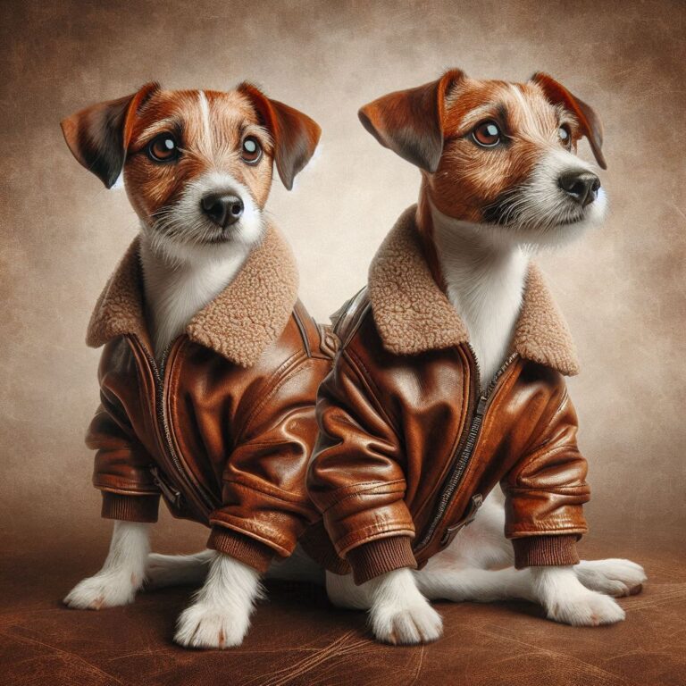 dog costume leather flight jacket jack russel