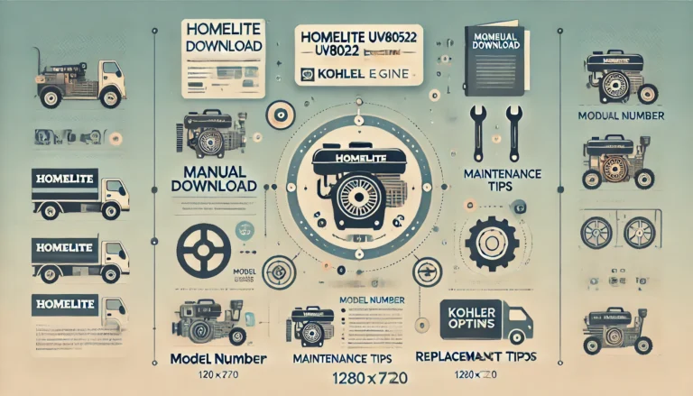 homelite uv80522 kohler engine