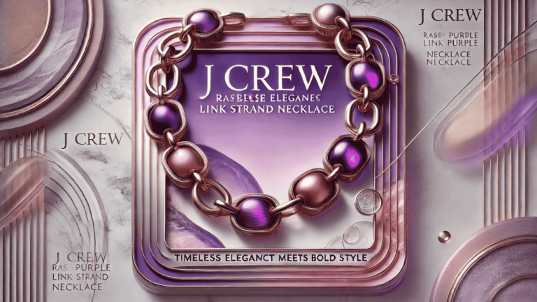 j crew raspberry purple enamel link strand necklace