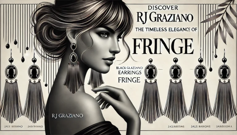 rj graziano black earrings fringe